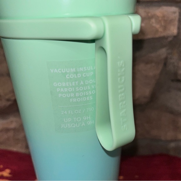 STARBUCKS NWT 2025 Summer Ombre Blue Green Vacuum Insulated Tumbler 24oz 710ML - Picture 2 of 11